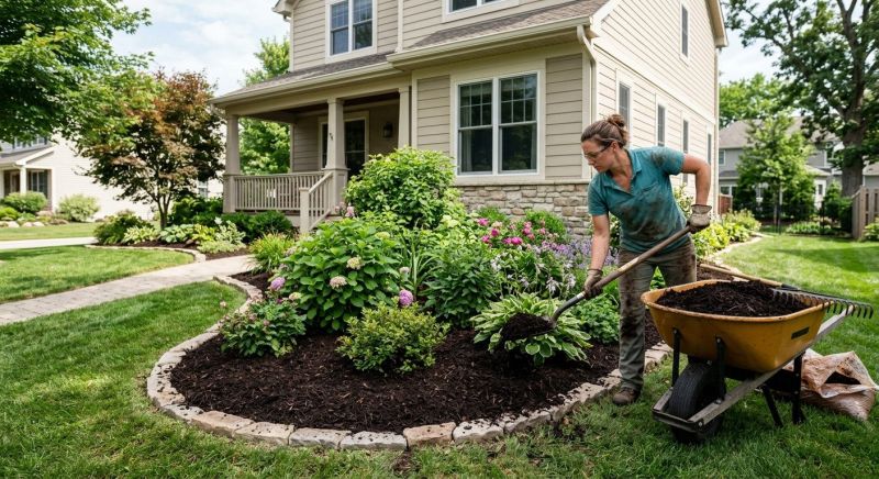 Cedar Mulch Installation in Ventura County, CA
